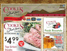 Tablet Screenshot of cookeshometowngrocer.com